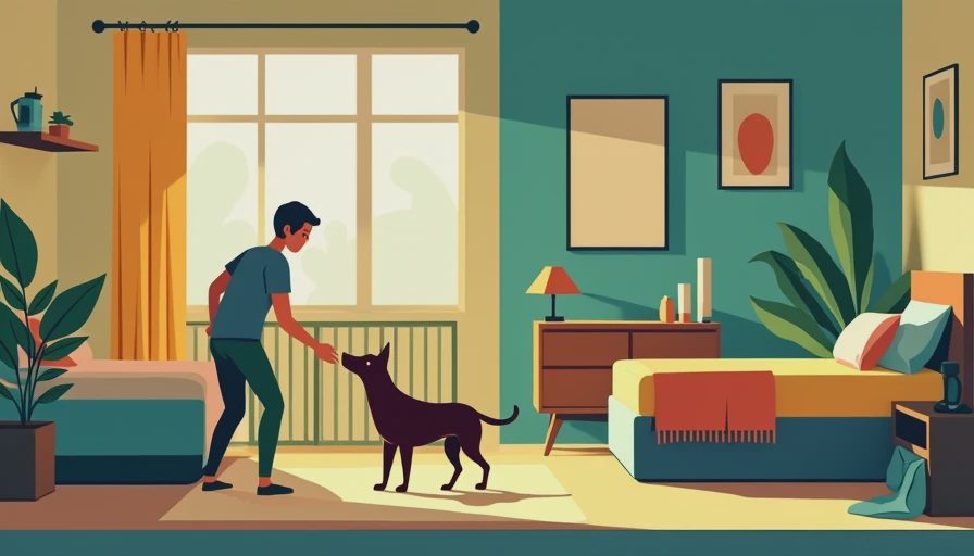 Visual context for introducing dog to cat