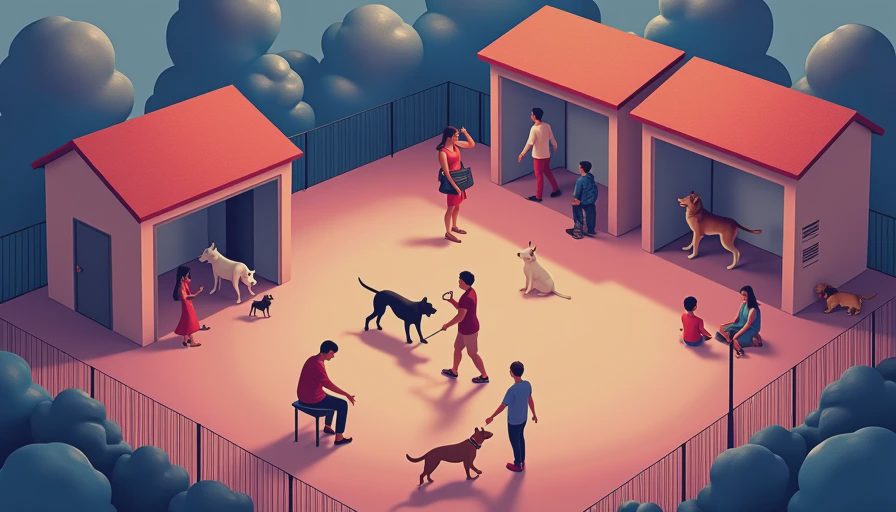 Visual context for 3-3-3 rule for rescue dogs
