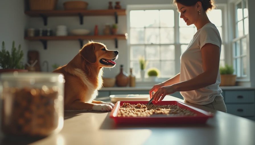 Visual context for homemade dog food toppers